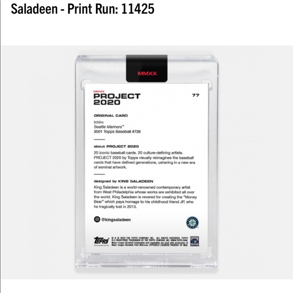 TOPPS PROJECT 2020 - ICHIRO - Picture 3 of 12